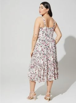 TORRID Midi Supersoft Tiered Tie Front Dress 8 TORRID Midi Supersoft Tiered Tie Front Dress -Cheap Torrid Shop 40125305 06301 av2