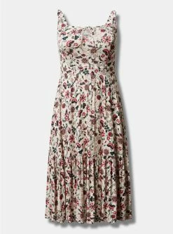 TORRID Midi Supersoft Tiered Tie Front Dress 9 TORRID Midi Supersoft Tiered Tie Front Dress -Cheap Torrid Shop 40125305 06301 flat