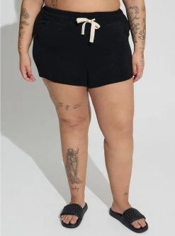 TORRID Terry Cloth Split Side Beach Short -Cheap Torrid Shop 40130090 00684 av1