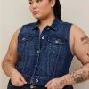 TORRID Denim Crop Vest -Cheap Torrid Shop 40130191 10371 hi
