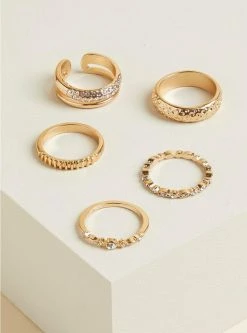 Null Multi Textured Ring Set