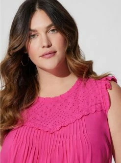 TORRID Eyelet Sleeveless Top -Cheap Torrid Shop 40150139 00440 av3