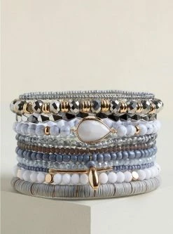 Null Multi Beaded Stretch Bracelets