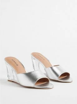 TORRID Lucite Wedge Mule (WW)