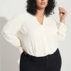 TORRID Studio Crepe De Chine Button Front Long Sleeve Blouse -Cheap Torrid Shop 40185155 10327 hi