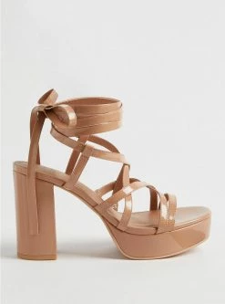 TORRID Strappy Lace Up Platform Heeled Sandal (WW) 13 TORRID Strappy Lace Up Platform Heeled Sandal (WW) -Cheap Torrid Shop 40185205 00177 av3