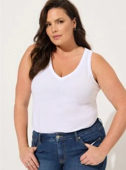 TORRID Girlfriend Signature Jersey V-Neck Tank 7 TORRID Girlfriend Signature Jersey V-Neck Tank -Cheap Torrid Shop 40185250 05590 av1