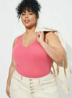 TORRID Girlfriend Signature Jersey V-Neck Tank