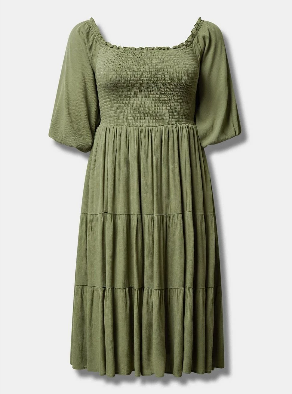 TORRID Midi Gauze Off The Shoulder Tiered Dress 7 TORRID Midi Gauze Off The Shoulder Tiered Dress - Image 5