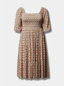 TORRID Midi Gauze Off The Shoulder Tiered Dress -Cheap Torrid Shop 40186016 10327 flat