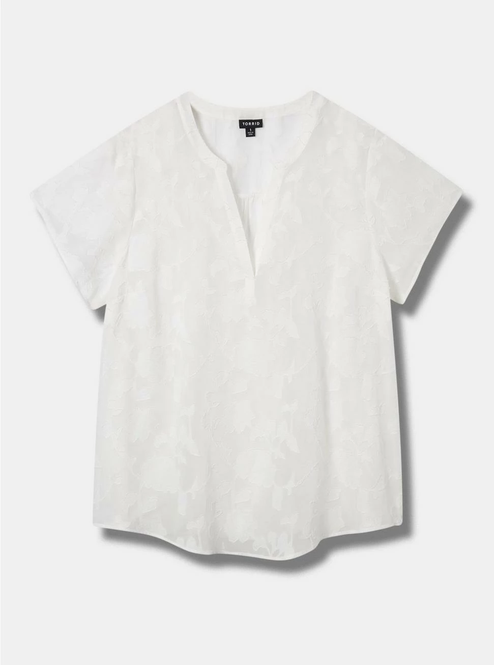 TORRID Clip Floral Chiffon Split Front Blouse 7 TORRID Clip Floral Chiffon Split Front Blouse - Image 5