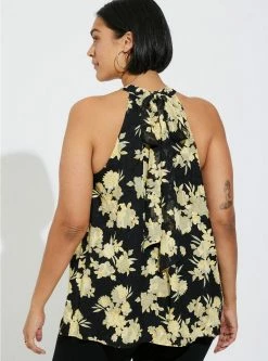 TORRID Clip Floral Mock Neck Halter -Cheap Torrid Shop 40195214 06769 av2