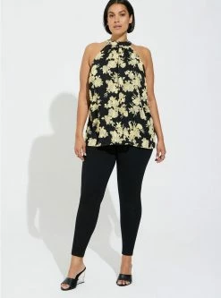 TORRID Clip Floral Mock Neck Halter -Cheap Torrid Shop 40195214 06769 av3