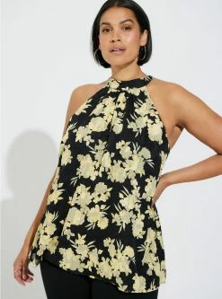 TORRID Clip Floral Mock Neck Halter