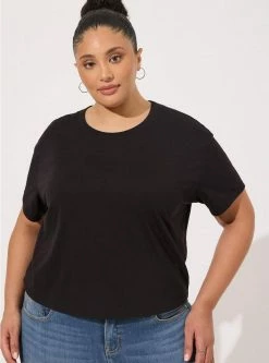 TORRID Relaxed Signature Jersey Crew Neck Crop Tee