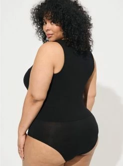 TORRID Everyday Rib Curved Henley Bodysuit -Cheap Torrid Shop 40200055 00684 av2