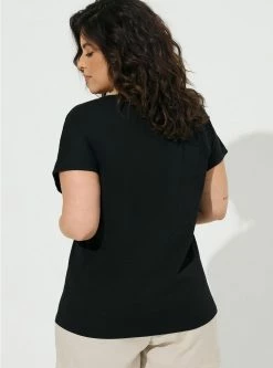 TORRID Cotton Eyelet Inset Dolman Short Sleeve Tee -Cheap Torrid Shop 40200083 00684 av2