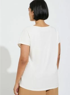 TORRID Cotton Eyelet Inset Dolman Short Sleeve Tee -Cheap Torrid Shop 40200083 10327 av2