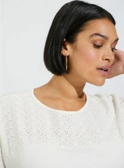 TORRID Cotton Eyelet Inset Dolman Short Sleeve Tee -Cheap Torrid Shop 40200083 10327 av3