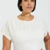 TORRID Cotton Eyelet Inset Dolman Short Sleeve Tee -Cheap Torrid Shop 40200083 10327 hi