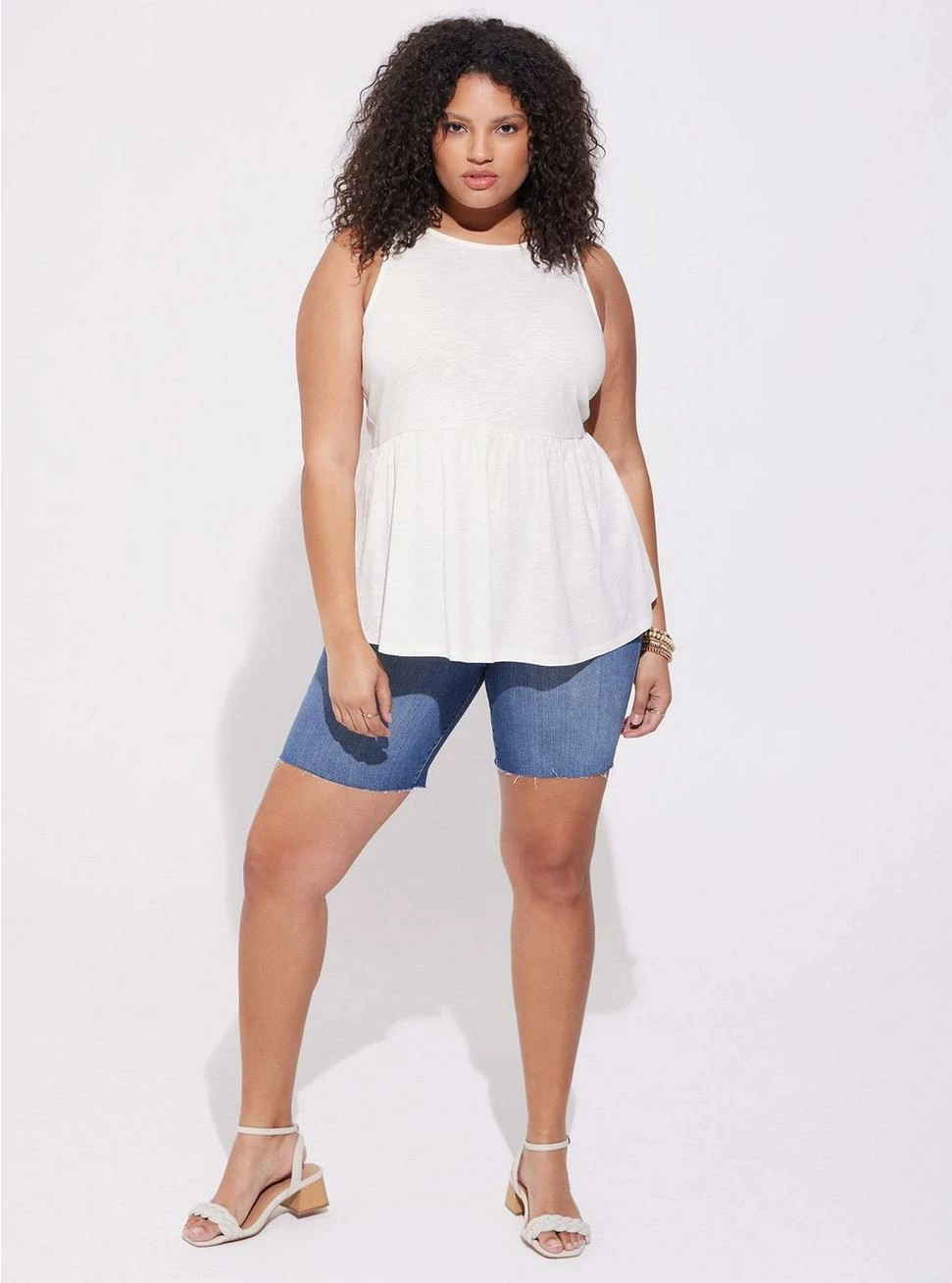 TORRID Cotton Modal Slub Boat Neck Babydoll Tank 4 TORRID Cotton Modal Slub Boat Neck Babydoll Tank - Image 2