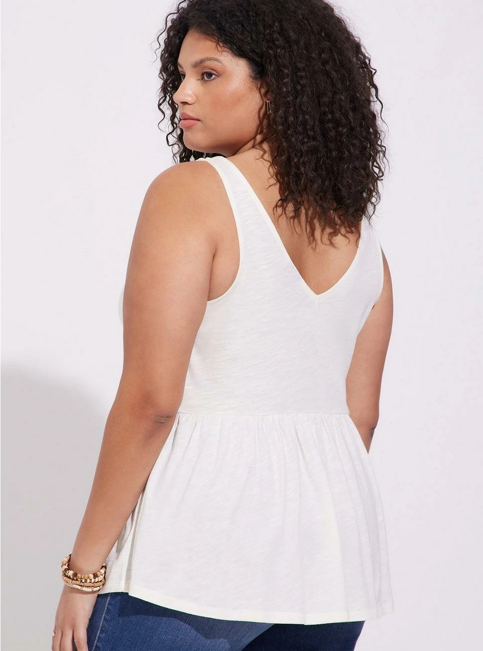 TORRID Cotton Modal Slub Boat Neck Babydoll Tank 5 TORRID Cotton Modal Slub Boat Neck Babydoll Tank - Image 3