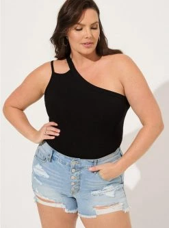 TORRID Everyday Rib One Shoulder Cut Out Cami