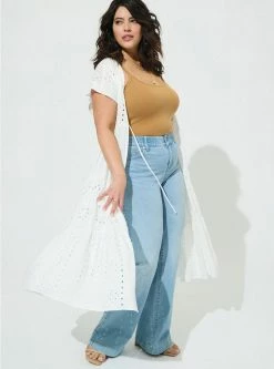 TORRID Cotton Eyelet Maxi Kimono