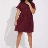 TORRID Mini Rayon Slub Button Front Fit N Flare Dress -Cheap Torrid Shop 40200760 02785 hi