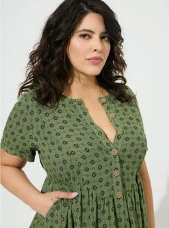 TORRID Mini Rayon Slub Button Front Fit N Flare Dress 10 TORRID Mini Rayon Slub Button Front Fit N Flare Dress -Cheap Torrid Shop 40200760 05169 av3