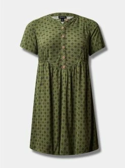 TORRID Mini Rayon Slub Button Front Fit N Flare Dress 11 TORRID Mini Rayon Slub Button Front Fit N Flare Dress -Cheap Torrid Shop 40200760 05169 flat