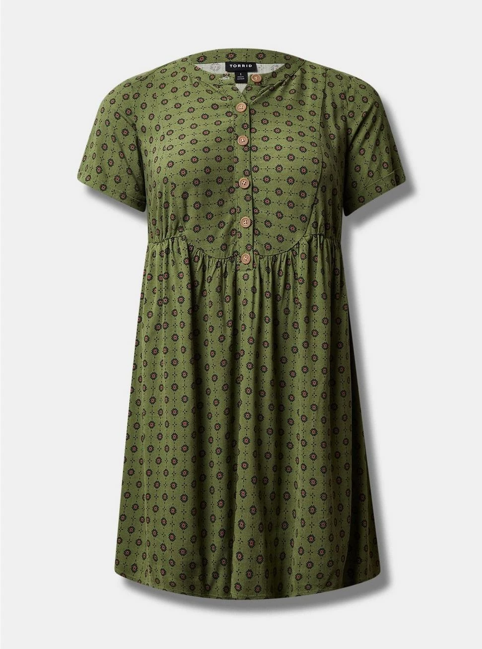 TORRID Mini Rayon Slub Button Front Fit N Flare Dress 7 TORRID Mini Rayon Slub Button Front Fit N Flare Dress - Image 5
