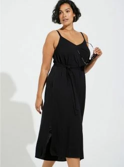 TORRID Rayon Slub Easy Culotte Jumpsuit -Cheap Torrid Shop 40200838 00684 av2