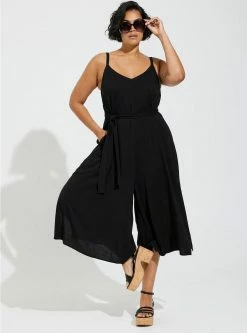 TORRID Rayon Slub Easy Culotte Jumpsuit