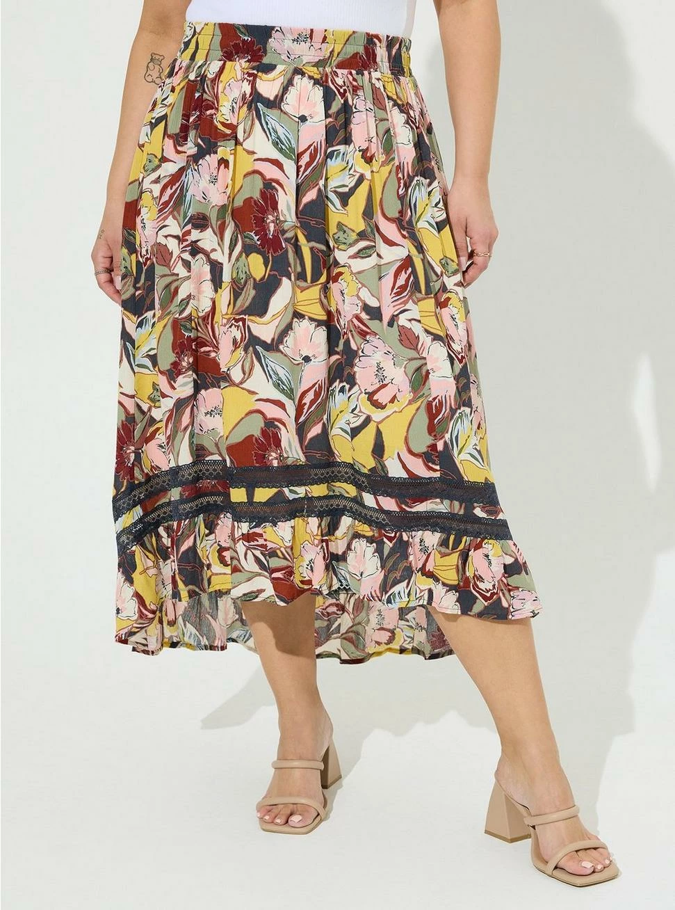 TORRID Maxi Crinkle Gauze Hi-Low Skirt 4 TORRID Maxi Crinkle Gauze Hi-Low Skirt - Image 2