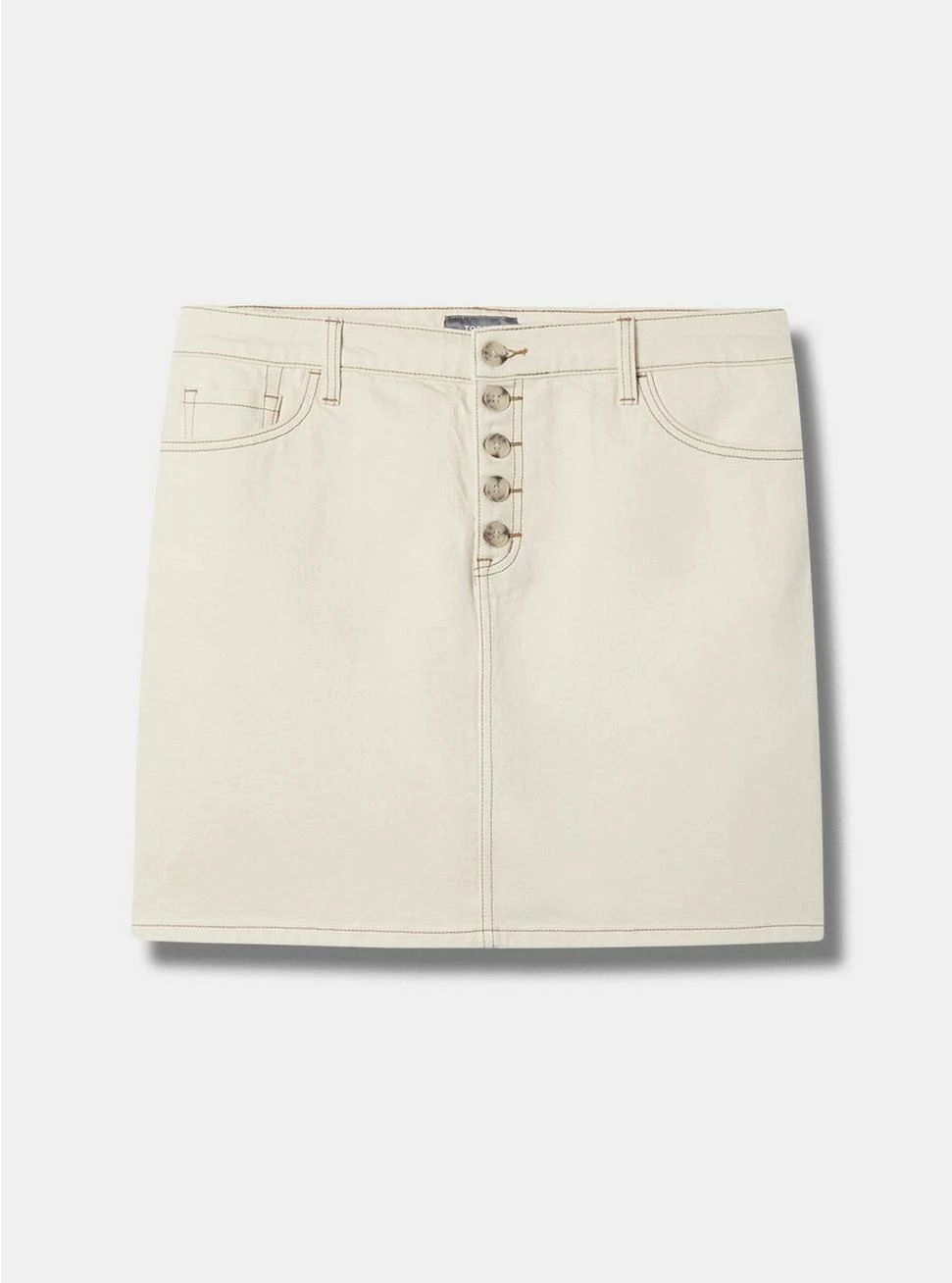 TORRID Mini Denim Button Fly Skirt 6 TORRID Mini Denim Button Fly Skirt - Image 4