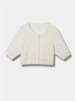 TORRID Lace Cropped Shrug Button Front Sweater 11 TORRID Lace Cropped Shrug Button Front Sweater -Cheap Torrid Shop 40205277 06452 flat