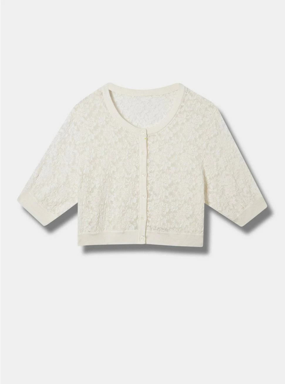 TORRID Lace Cropped Shrug Button Front Sweater 7 TORRID Lace Cropped Shrug Button Front Sweater - Image 5