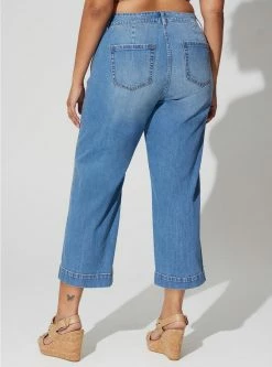 TORRID Crop Wide Leg Vintage Stretch Mid-Rise Jean -Cheap Torrid Shop 40215116 10484 av2