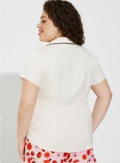 TORRID Retro Chic Challis Button Front Shirt -Cheap Torrid Shop 40220001 10327 av2