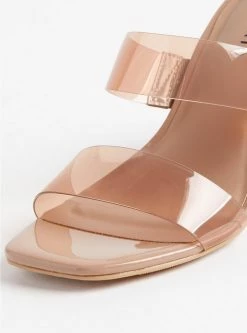 TORRID Double Strap Lucite Heel Sandal (WW) 9 TORRID Double Strap Lucite Heel Sandal (WW) -Cheap Torrid Shop 40225075 05049 av3