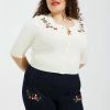 Retro Chic 5 Inch Lean Jean Embroidered Super Soft High-Rise Short -Cheap Torrid Shop 40230355 10401 hi