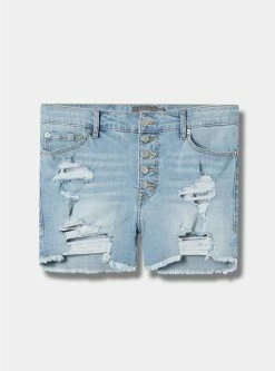 TORRID Boyfriend Vintage Stretch Mid-Rise Short -Cheap Torrid Shop 40240092 10563 flat