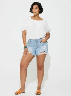 TORRID Boyfriend Vintage Stretch Mid-Rise Short