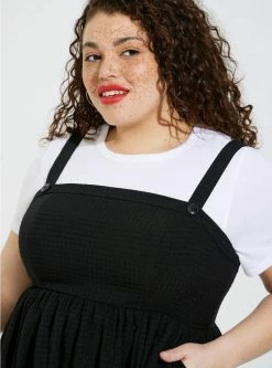 Retro Chic Midi Woven Shadow Tank Skater Dress -Cheap Torrid Shop 40245124 00684 av2