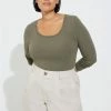 Null Super Soft Rib Scoop Neck Long Sleeve Top 1 Null Super Soft Rib Scoop Neck Long Sleeve Top -Cheap Torrid Shop 40261250 00252 hi