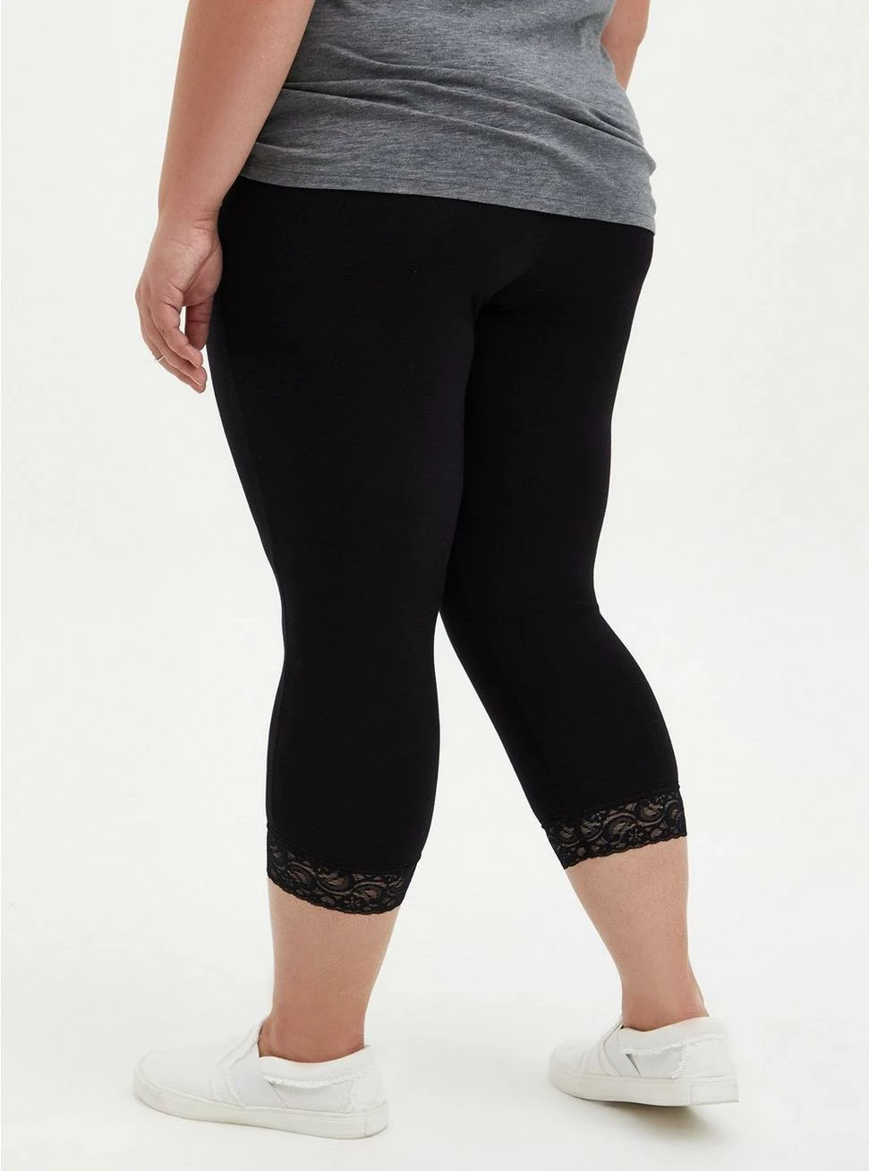 Null Capri Signature Waist Lace Trim Legging 4 Null Capri Signature Waist Lace Trim Legging - Image 2