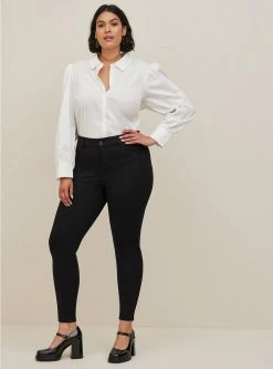 TORRID Skinny Studio Luxe Ponte Mid-Rise Pant -Cheap Torrid Shop 575536 00684 av3