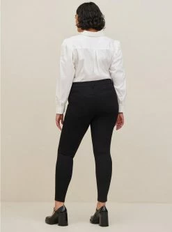 TORRID Skinny Studio Luxe Ponte Mid-Rise Pant -Cheap Torrid Shop 575536 00684 av4